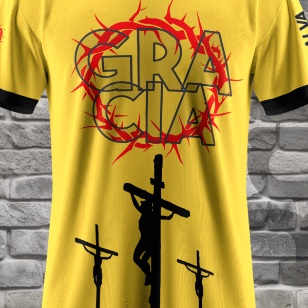 Camiseta Cristiana – Gracia - Amarillo